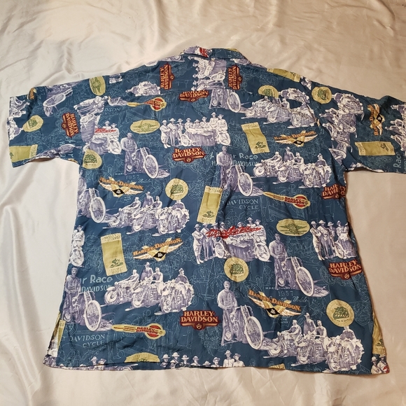 Harley Davidson Motorcycle Hawaiian Shirt - Picture 5 of 9